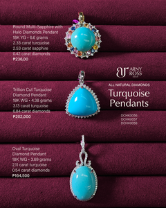 Turquoise Pendant with Multi-Color Sapphire