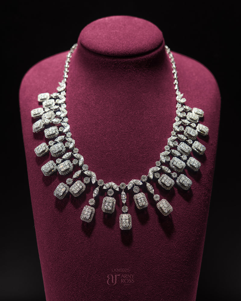 Natural Diamond Statement Necklace