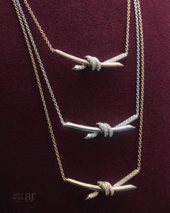 Knot Earrings with Diamonds