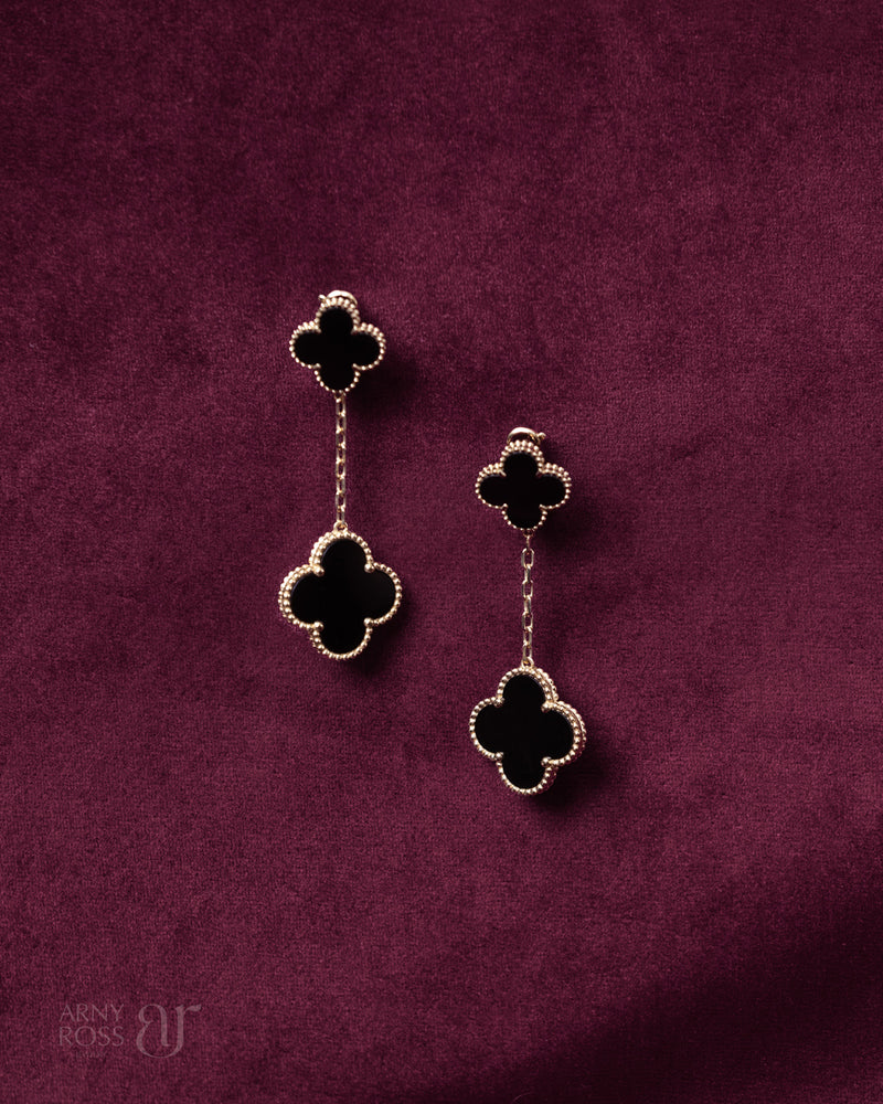 Black Onyx Dangling Earrings