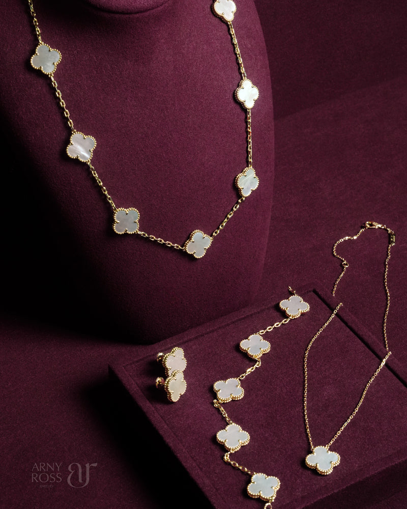 White Mother of Pearl Set