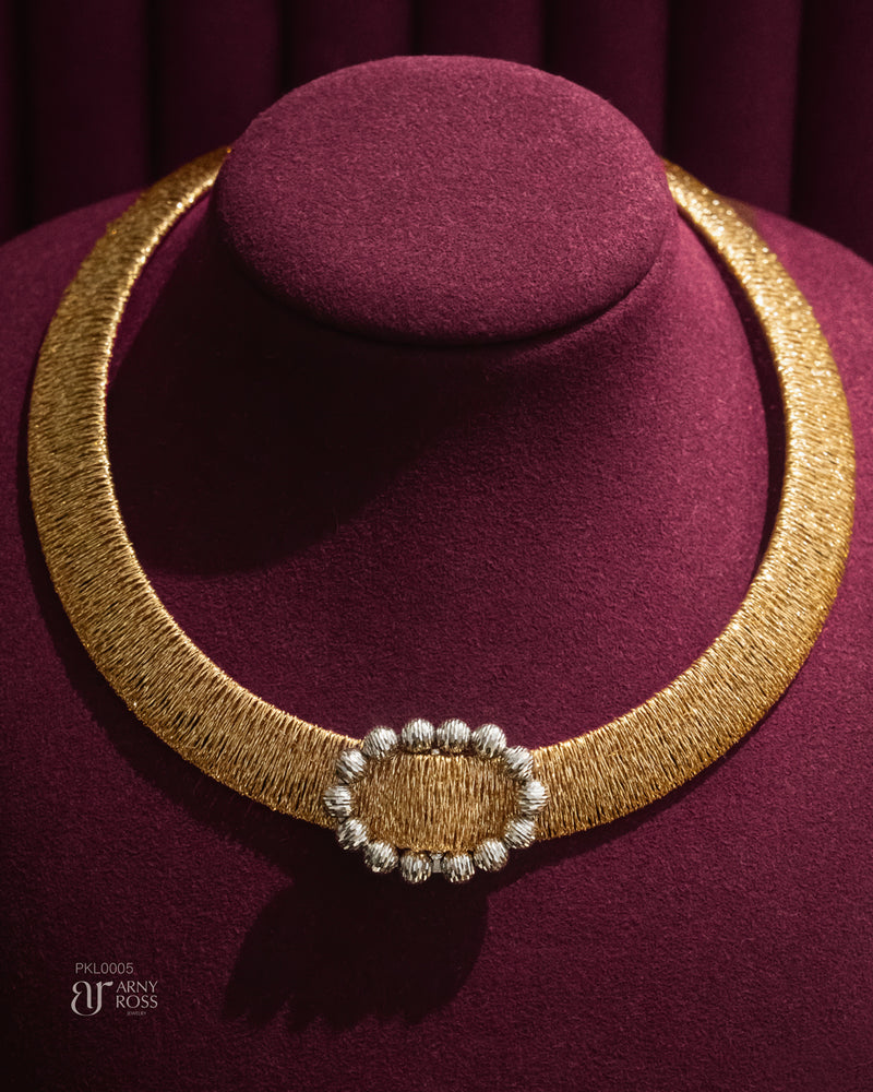 Woven Gold Collar Necklace