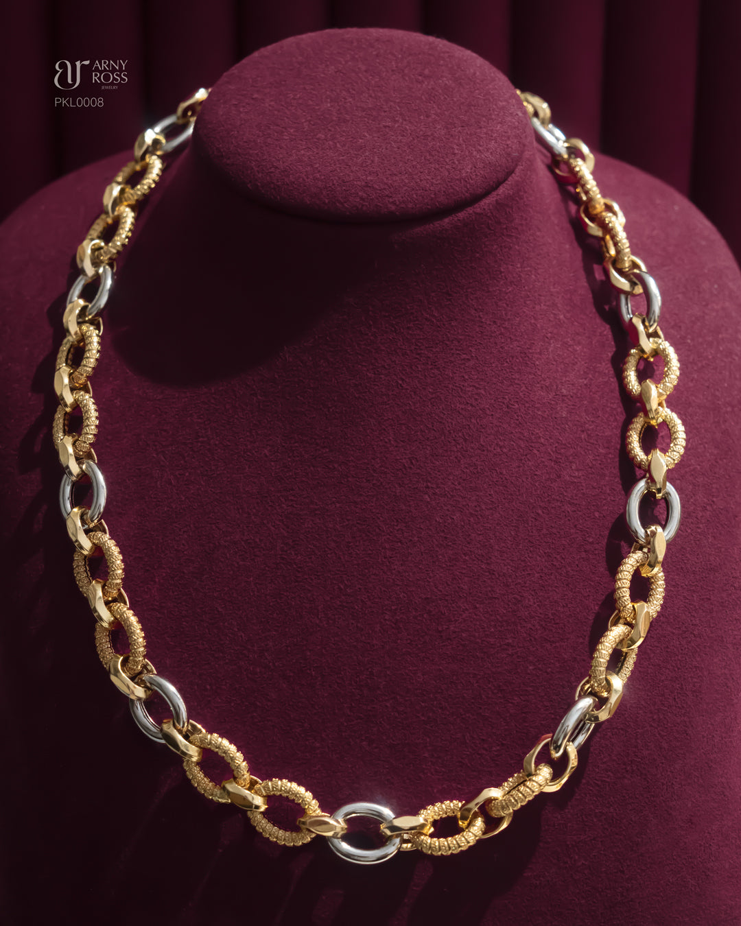 Two-Tone Gold Chain Necklace