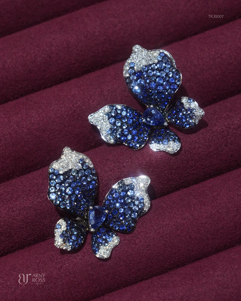 Butterfly Blue Sapphire Necklace