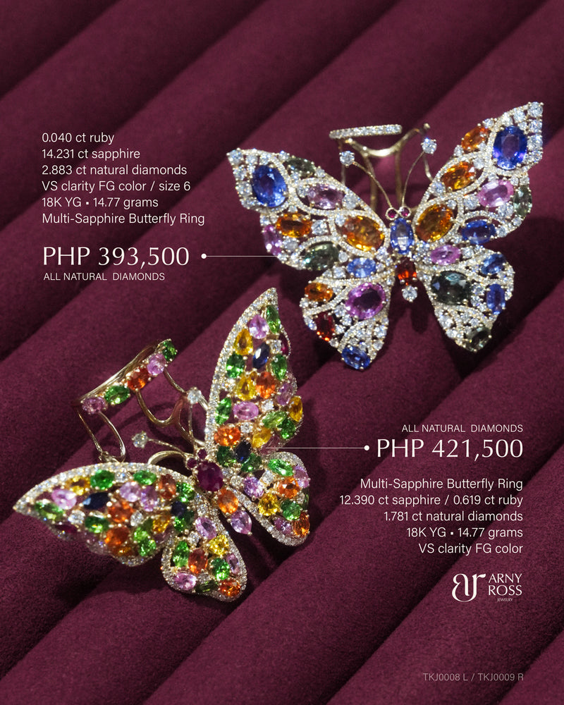 Multi-Sapphire Butterfly Ring