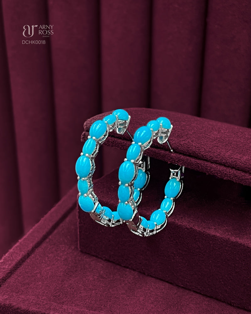 In & Out Turquoise Loop Earrings