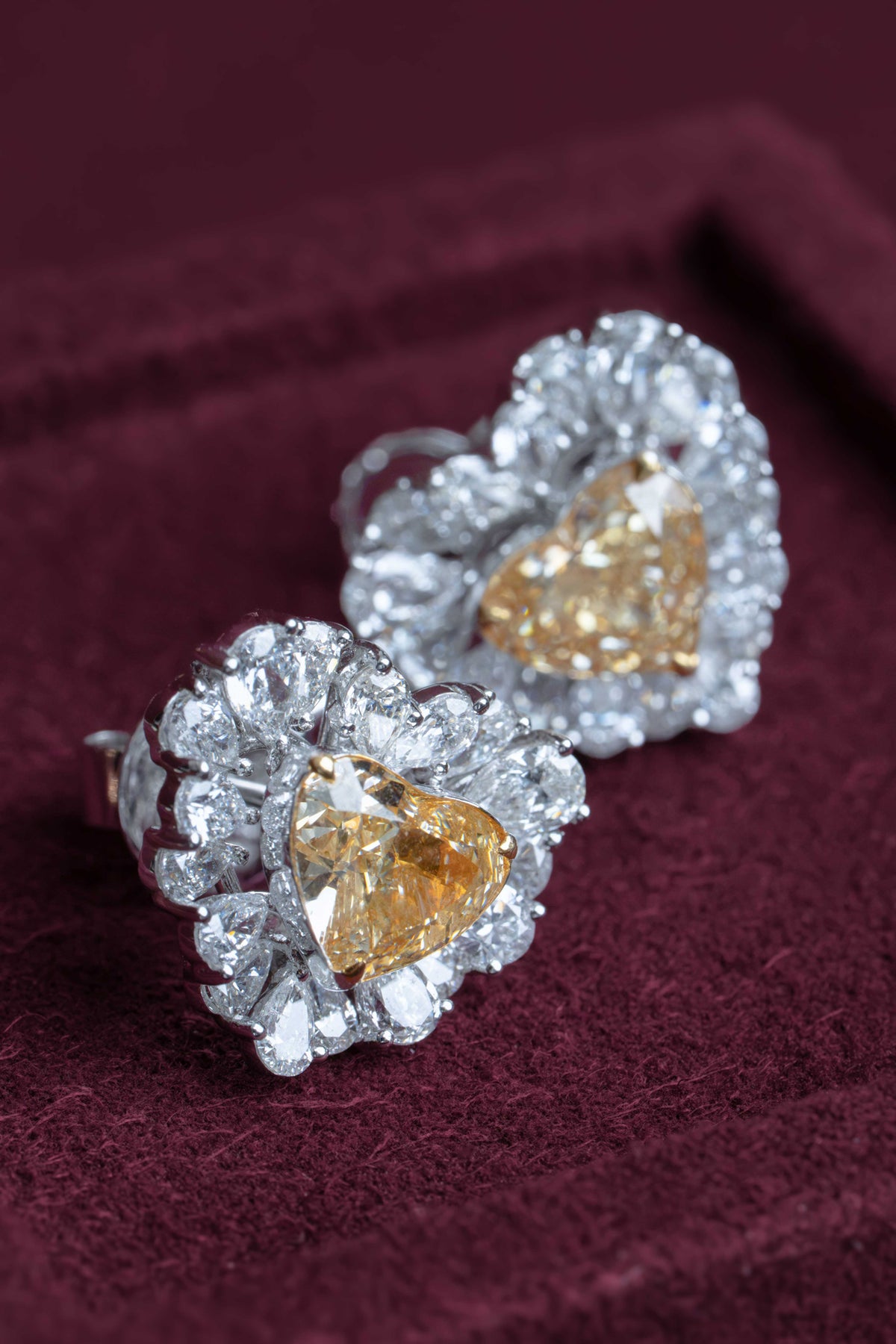 Yellow Diamond Earrings