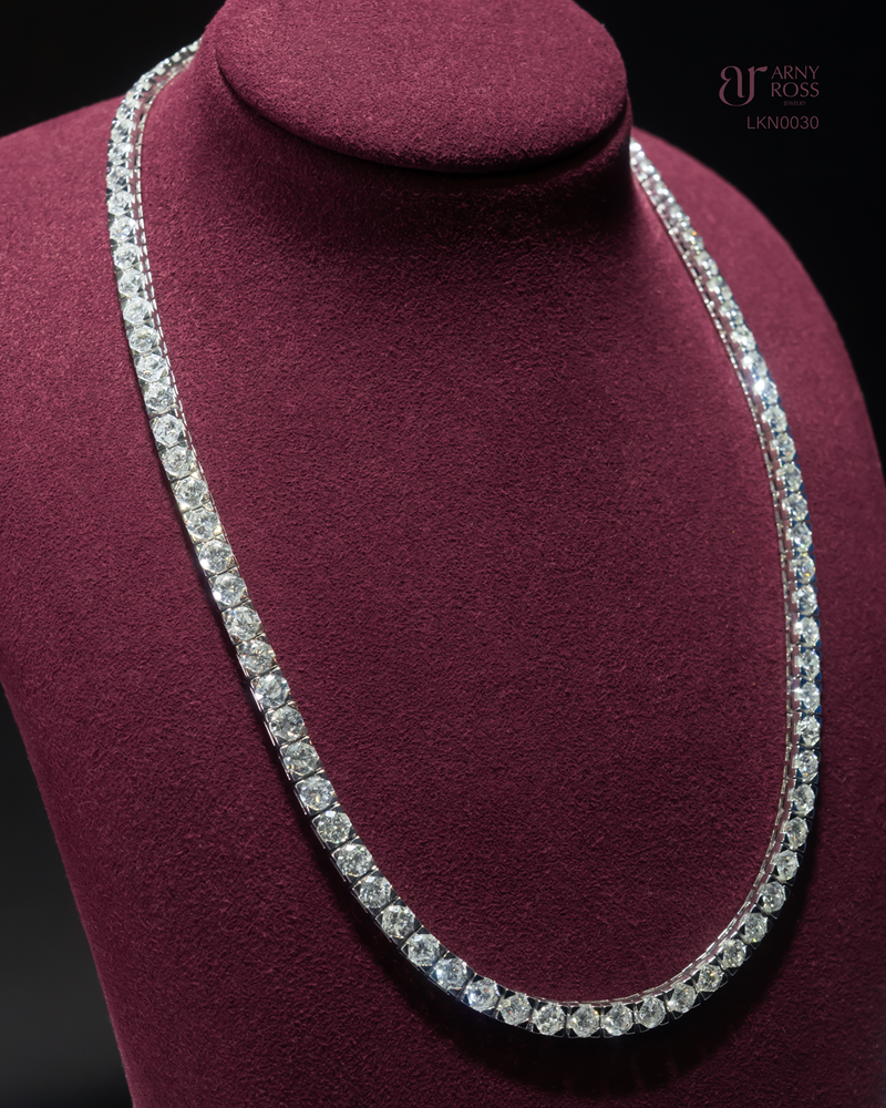 Round Box Type Diamond Necklace