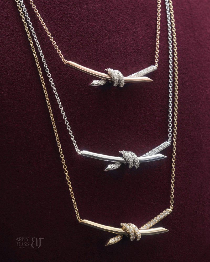 Knot Necklace with Diamonds