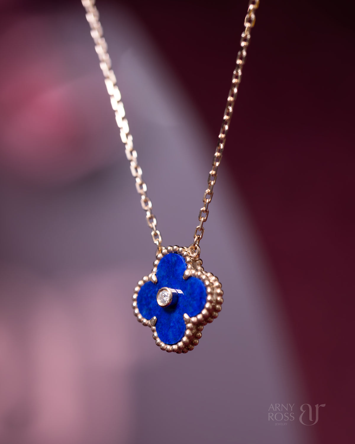 Lapis Lazuli Necklace with Diamond