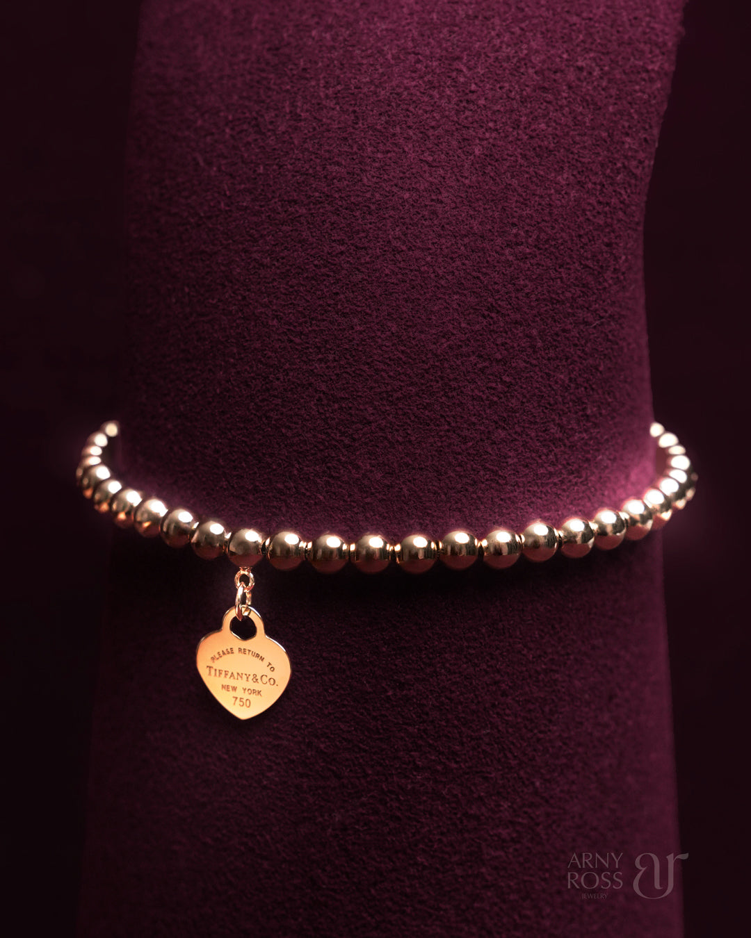 Heart Tag Bead Bracelet