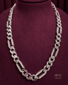 Figaro Link Diamond Bracelet