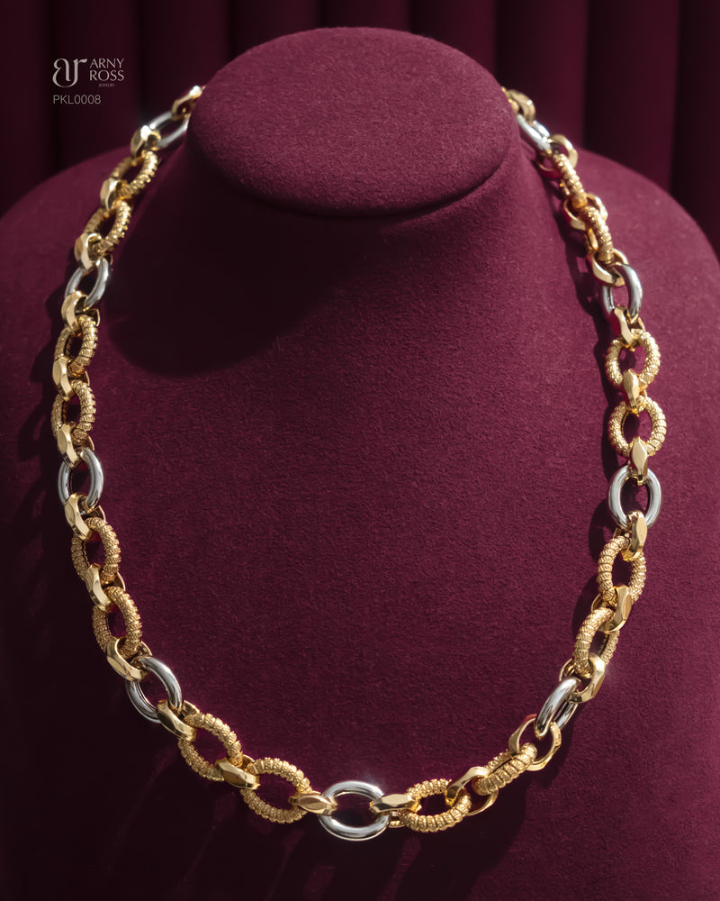 Two-Tone Gold Chain Necklace