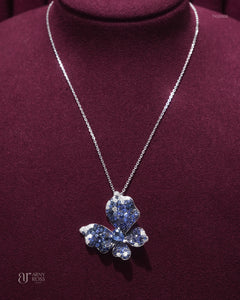 Butterfly Blue Sapphire Necklace