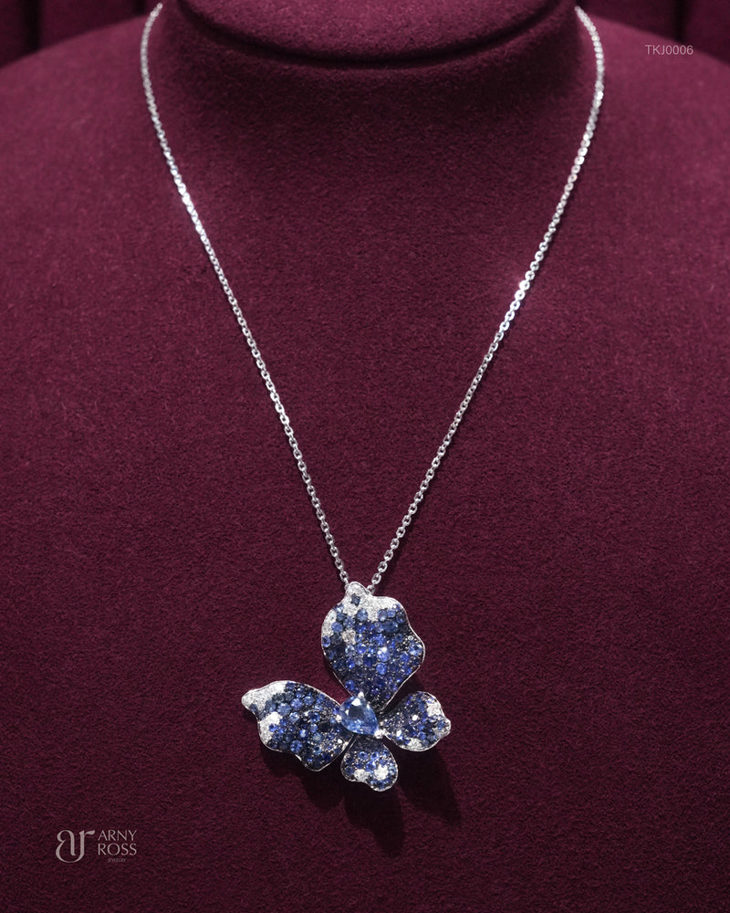 Butterfly Blue Sapphire Earrings