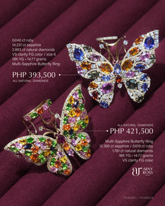 Multi-Sapphire Butterfly Ring