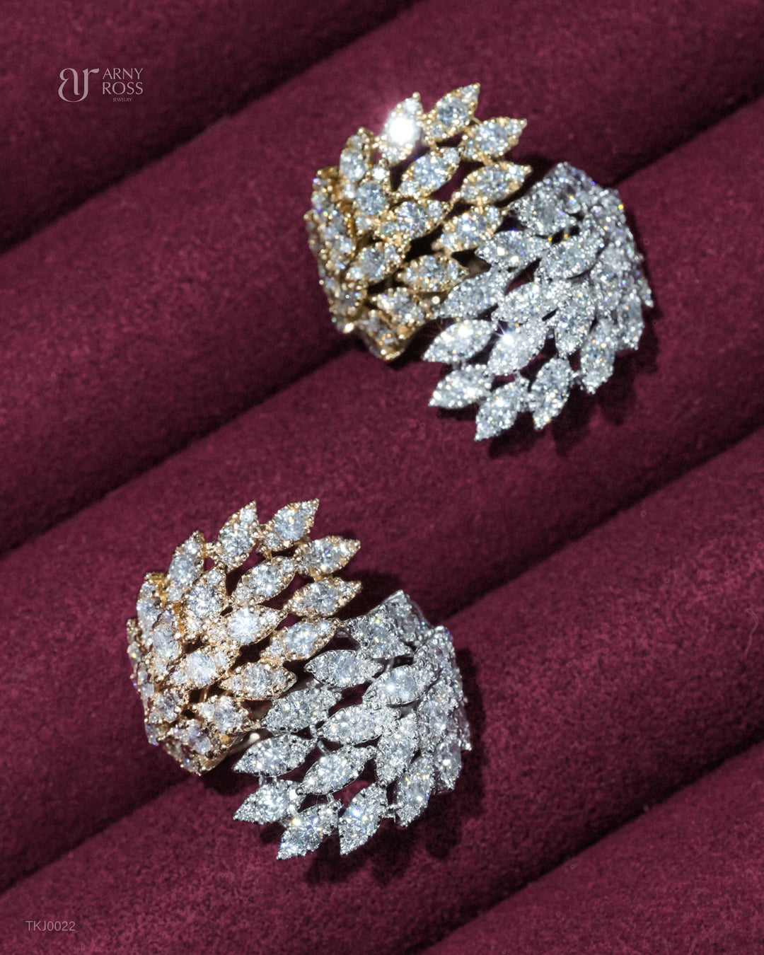Two Tone Marquise Diamond Ring