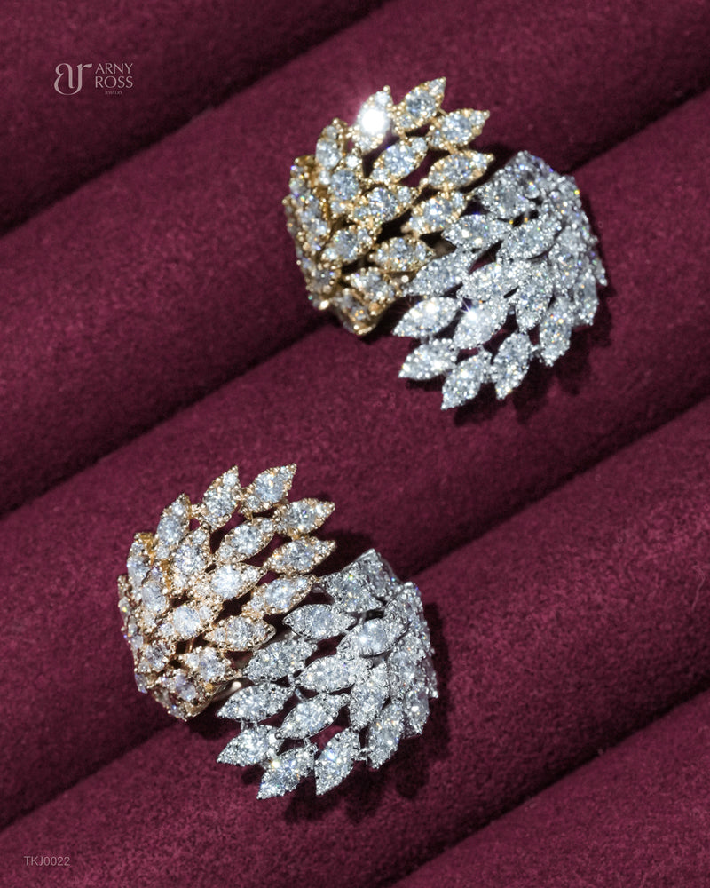 Two Tone Marquise Diamond Ring